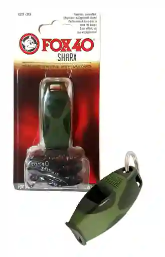 Silbato Pito Fox40 Sharx Color: Verde Militar Profesional Obsequio Cordón 120db