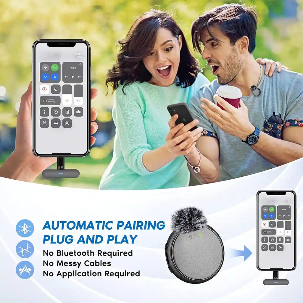  Microfono De Solapa Inalambrico Smartphone/ iPhone  Lovfive B3 