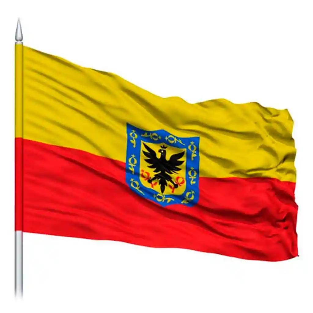 Bandera Capital Bogotá D.c Con Escudo 1mtr X1.5mt Exterior