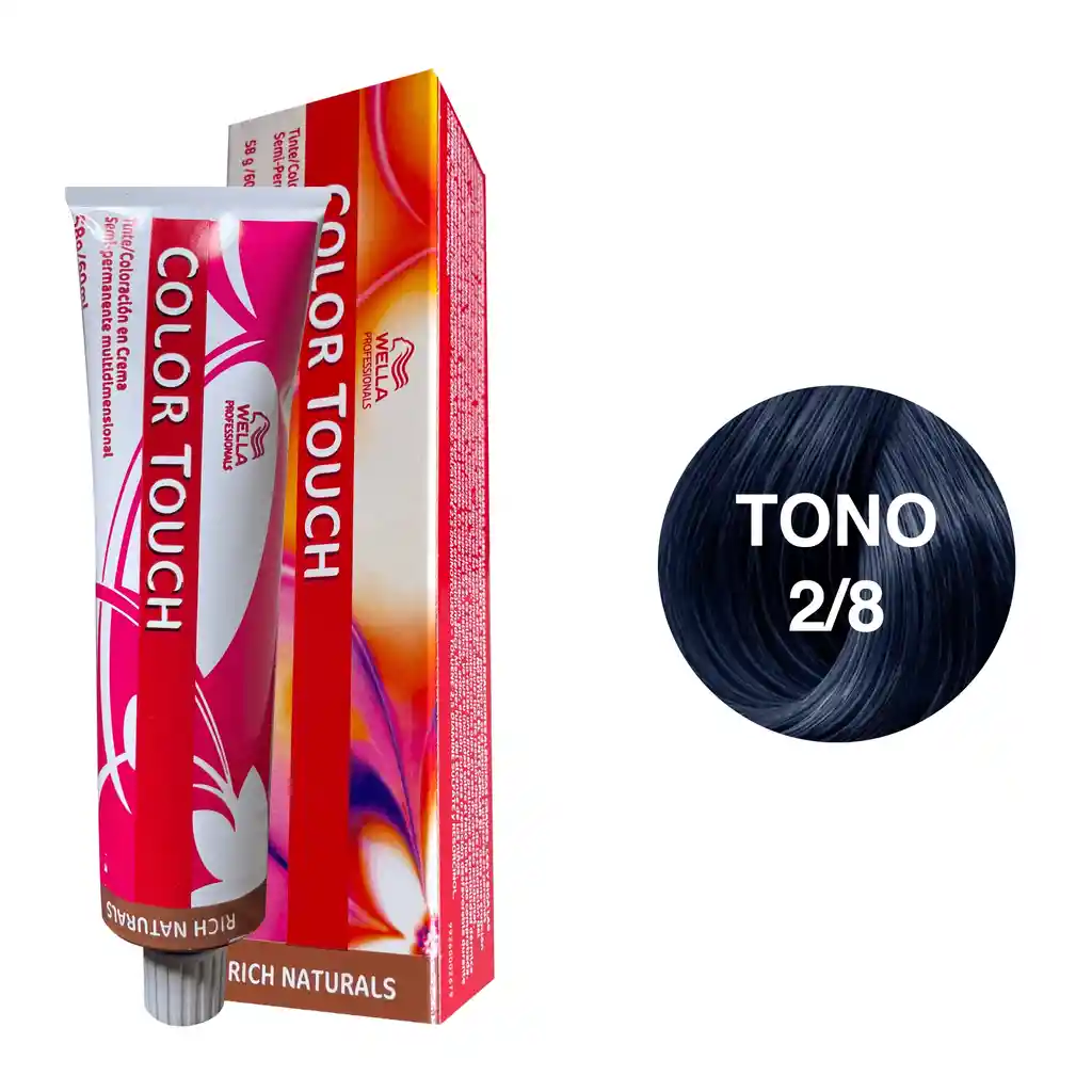 Wella Tinte Semipermanente Color Touch 60ml Rich Naturals 2/8 Color Crm Efs