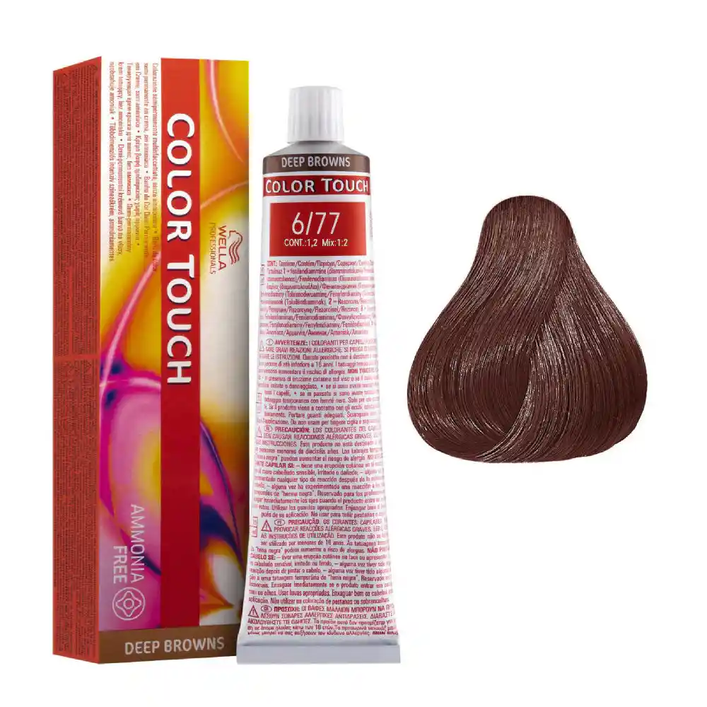 Wella Tinte Semipermanente Color Touch 60ml Deep Browns 6/77 Color Crm Efs