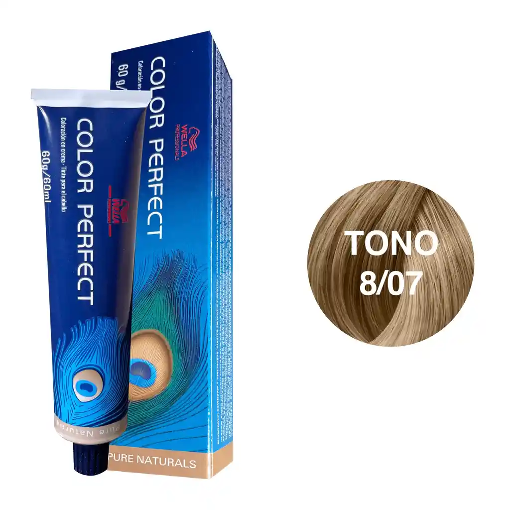 Wella Tinte Permanente Color Perfect 60ml Pr Nt 8/07 Lgh Bld Nt Br Cc Lae