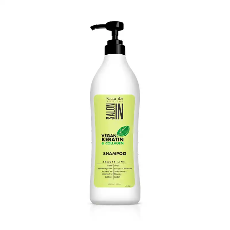  Vegan Keratin & Collagen Shampoo 1.000 Ml  Salón In 