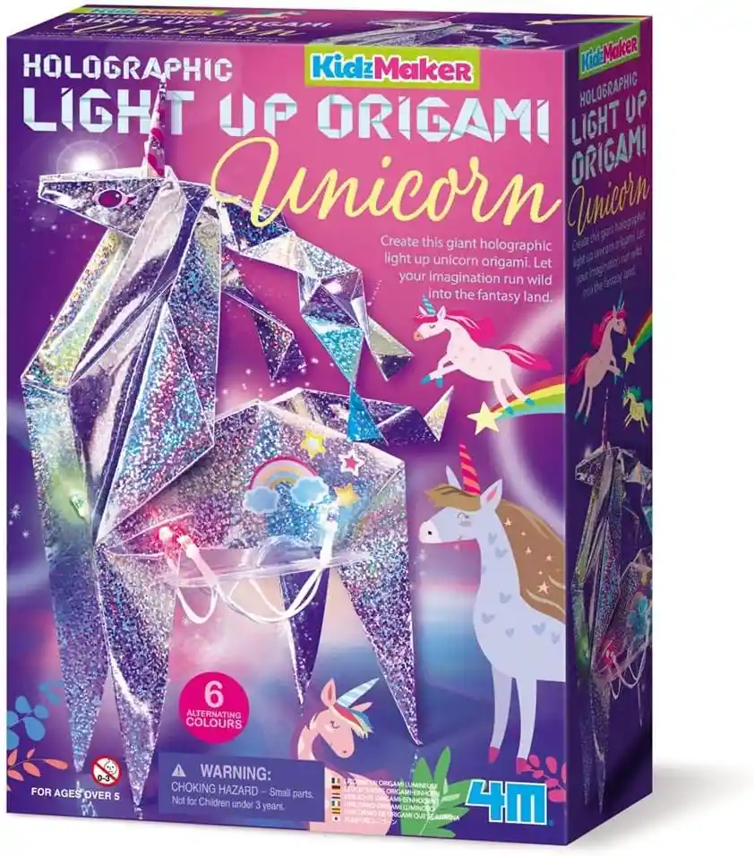 Kit De Arte Origami De Unicornio Con Luces