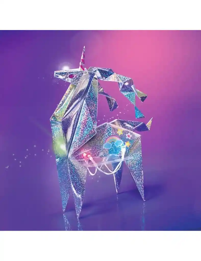 Kit De Arte Origami De Unicornio Con Luces