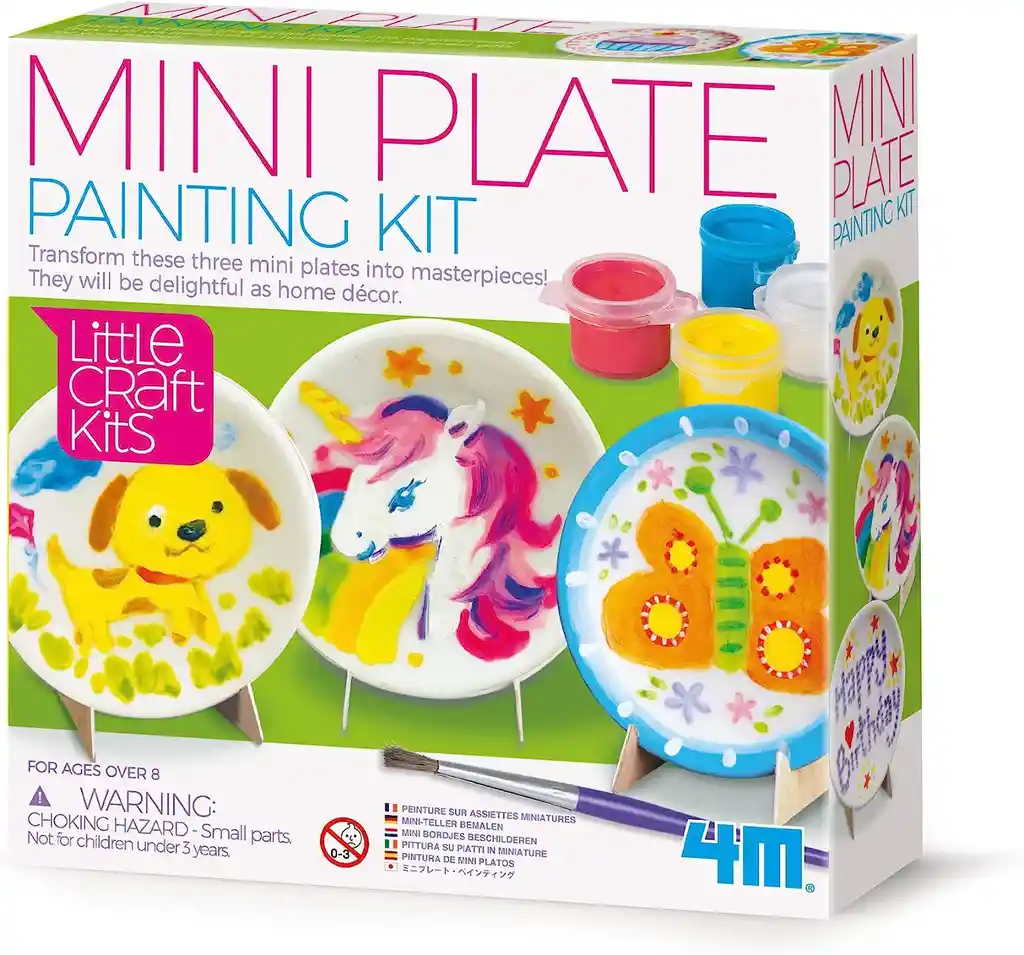 Kit De Arte Pinta Tus Propios Mini Platos Juego Para Niñas