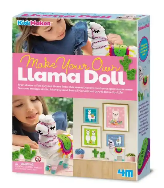 Kit De Arte Haz Tu Propio Muñeco Llama Manualidades Niñas