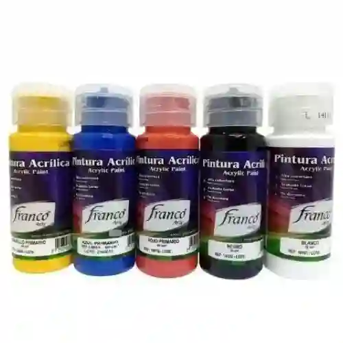 Pintura Acrílica Franco Arte 60ml Al Frio - Amarillo Limón