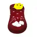 Medias Tobilleras Diseño Gato Vinotinto