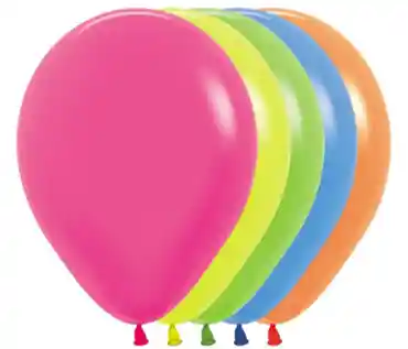 R-12 Globos Bombas Fiesta Sempertex Neon Colores Surtidos X12 Globos