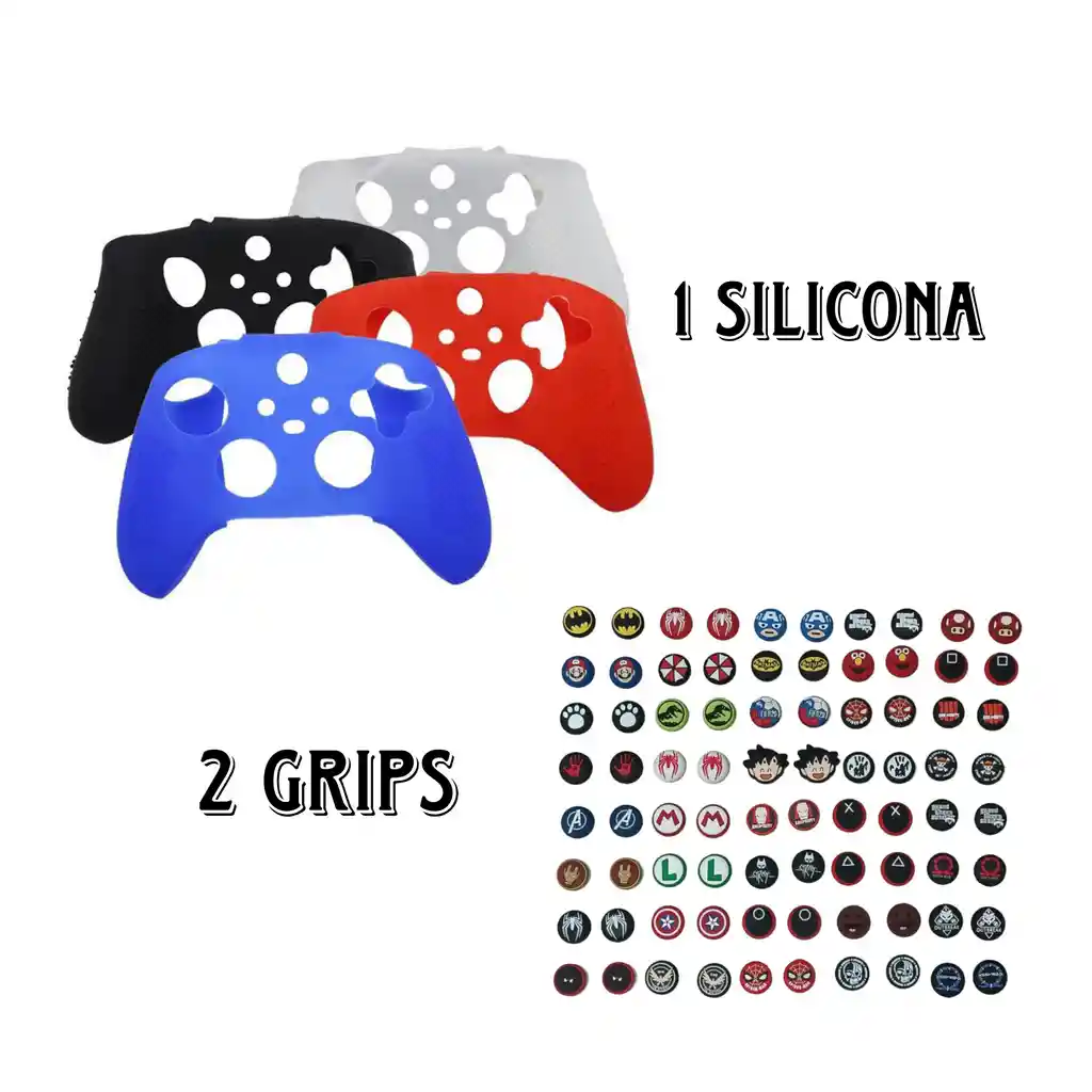 Silicona Unicolor Para Control Series S/x + Dos Grips