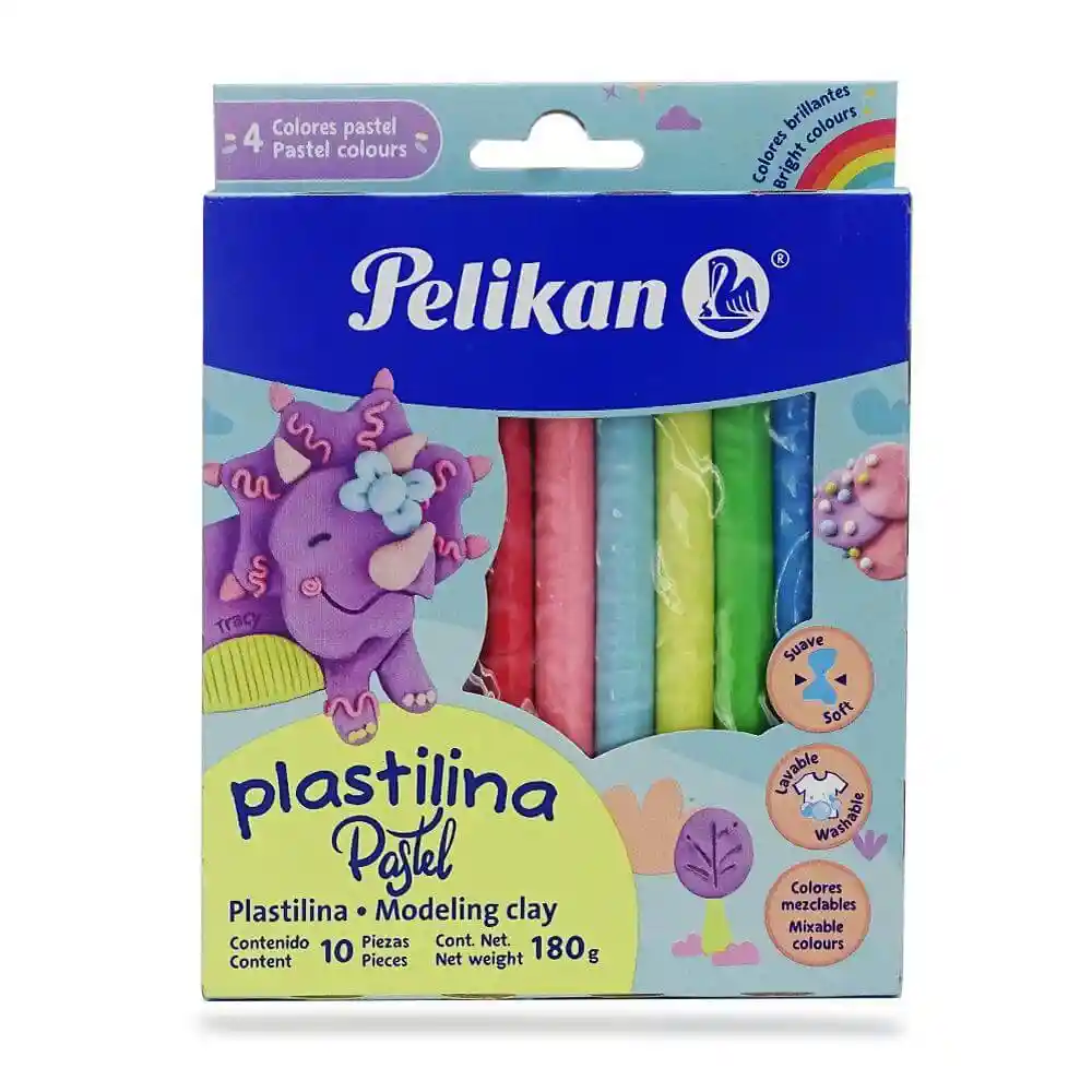 Plastilina Pelikan 10 Colores Pastel. Tambien Puedes Hacer Tus Compras Por Mayor Contactanos