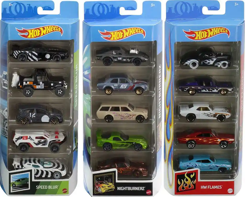 Pack 5 Carros Hot Wheels Surtido