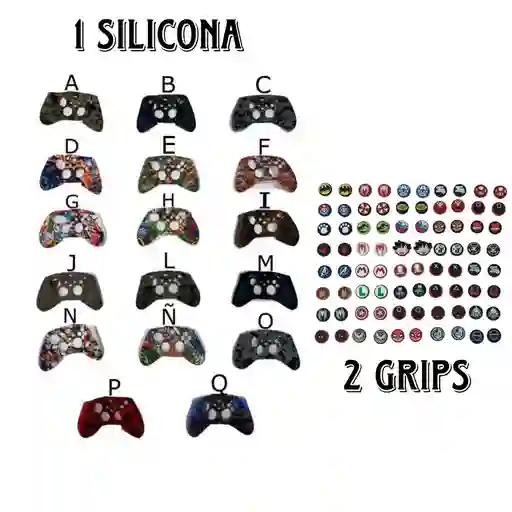 Silicona Diseño Para Control Xbox One + Dos Grips