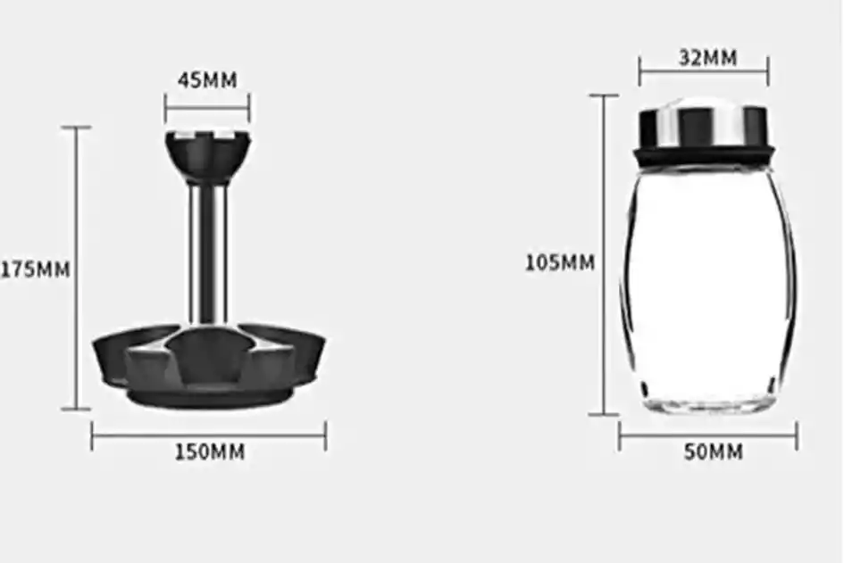 Set De Condimenteros Con Base Giratoria - 6 Especier