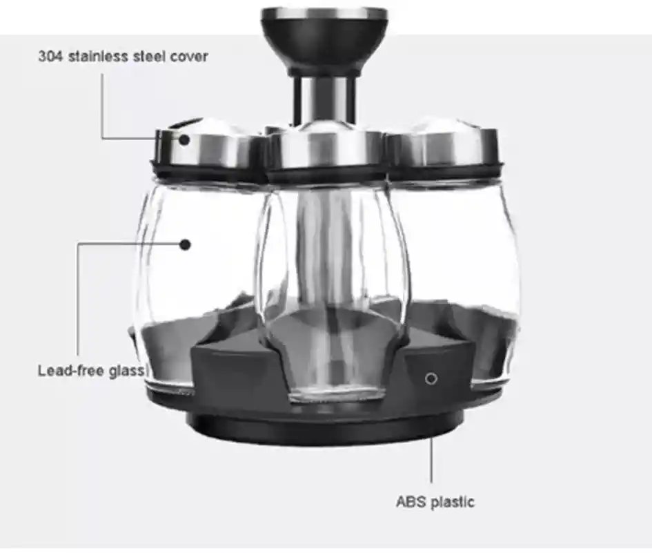 Set De Condimenteros Con Base Giratoria - 6 Especier