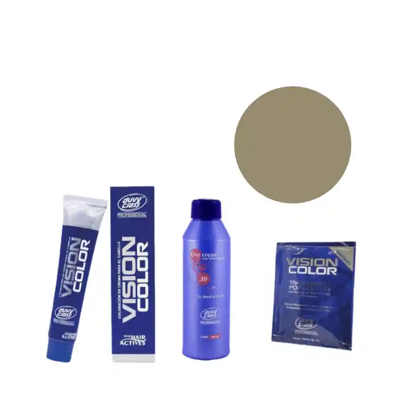  Tinte  DUVY CLASS  Rubio Extra Claro Ceniza 10.1 Incluye Peroxido Y Mascarilla 