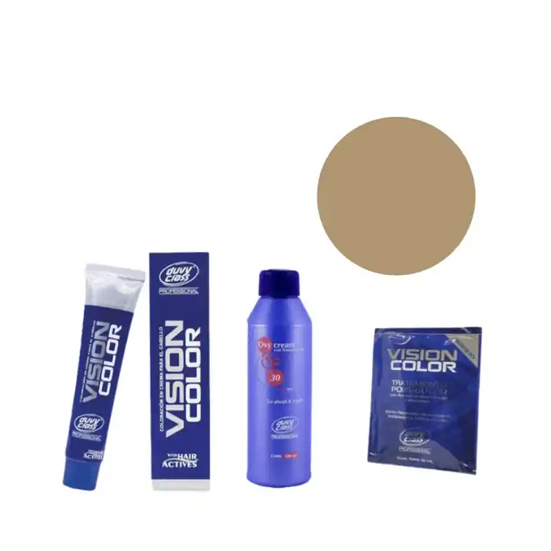  Tinte  DUVY CLASS  Rubio Extra Claro Ceniza Dorado 10.13 Incluye Peroxido Y Mascarilla 