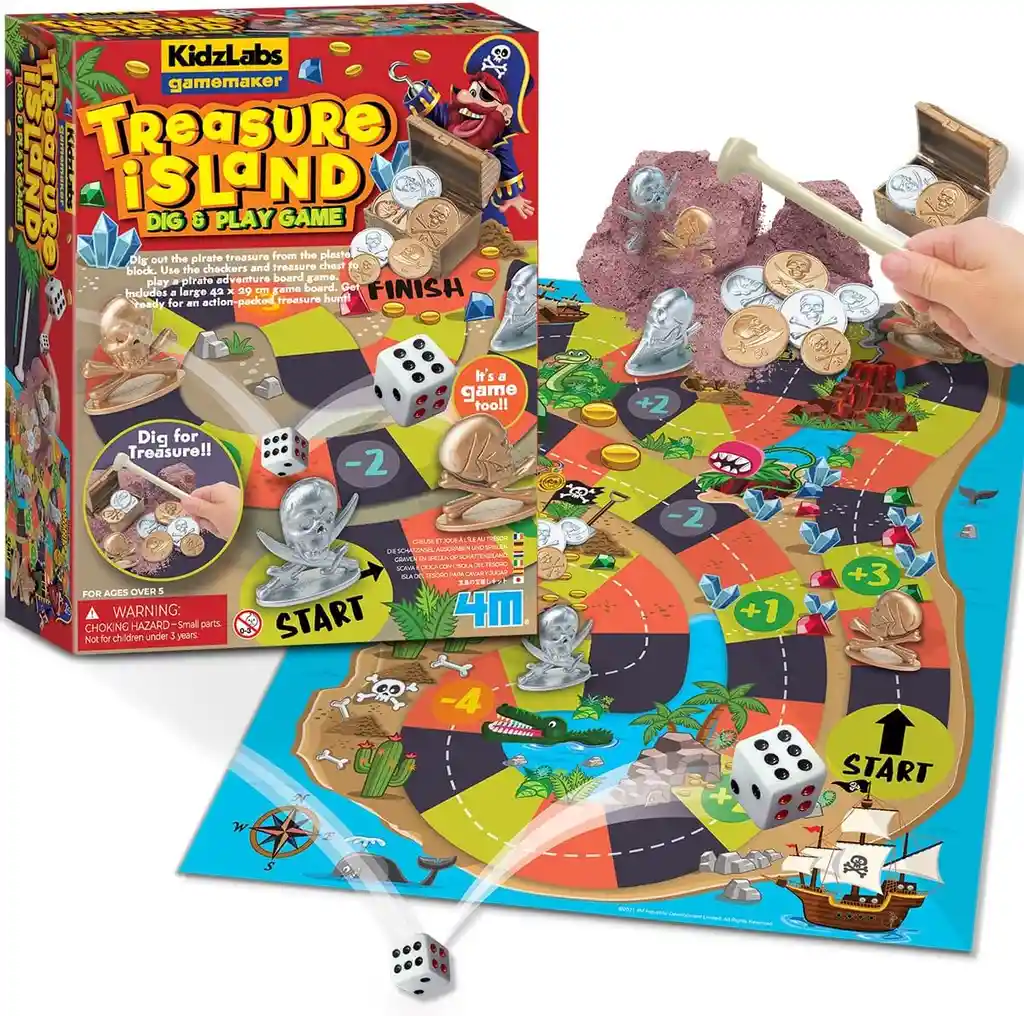 Juego De Mesa La Isla Del Tesoro Excavación Para Niños