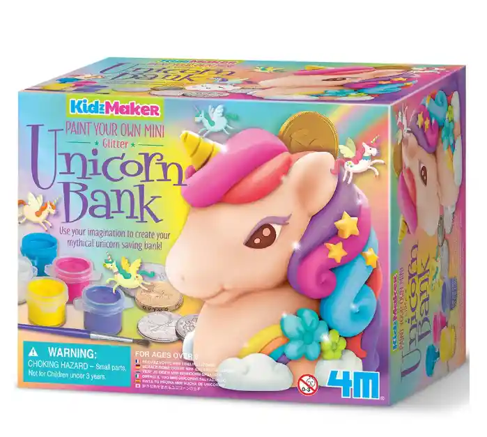 Kit De Arte Pinta Tu Alcancía De Unicornio Para Niñas