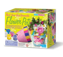 Kit De Arte Pinta Macetas Para Flores Decoración Para Niñas