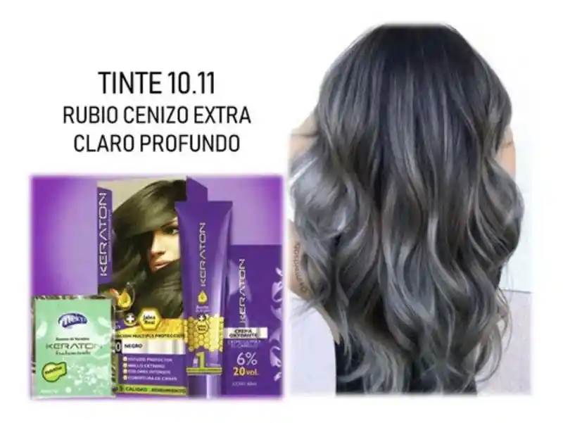  Tinte Keraton Perman X 60 Ml 10.11 Ru Bio  Cenizo Ex 
