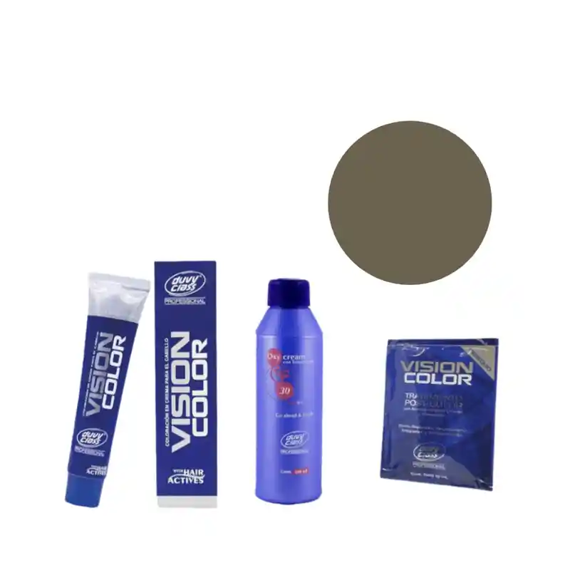  Tinte  DUVY CLASS  Rubio Claro Ceniza 8.1 Incluye Peroxido Y Mascarilla 
