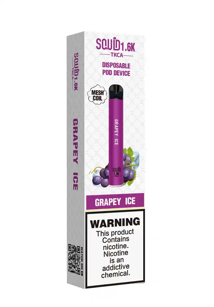 Vapsquid Grapey Ice 1600puff