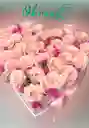 Detalle San Valentín - Rosas Rosadas En Forma De Corazón