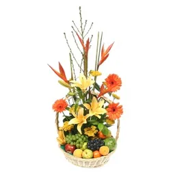 Canasta De Frutas Y Flores
