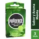 Condones Prudence Menta Sabor Y Color X 3 Unds