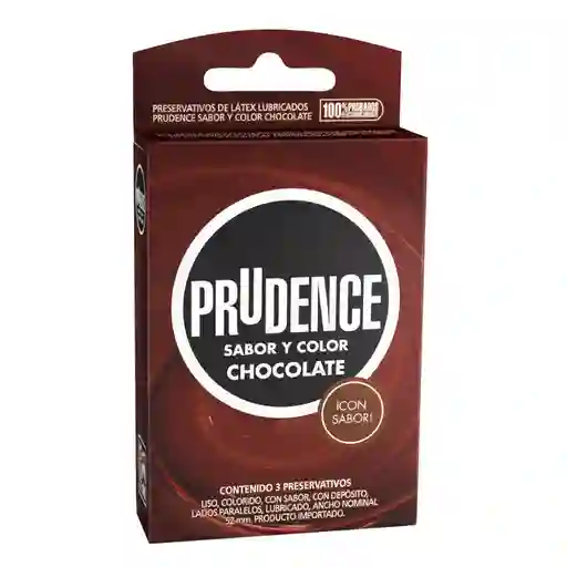 Condones Prudence Chocolate Sabor Y Color X 3 Unds