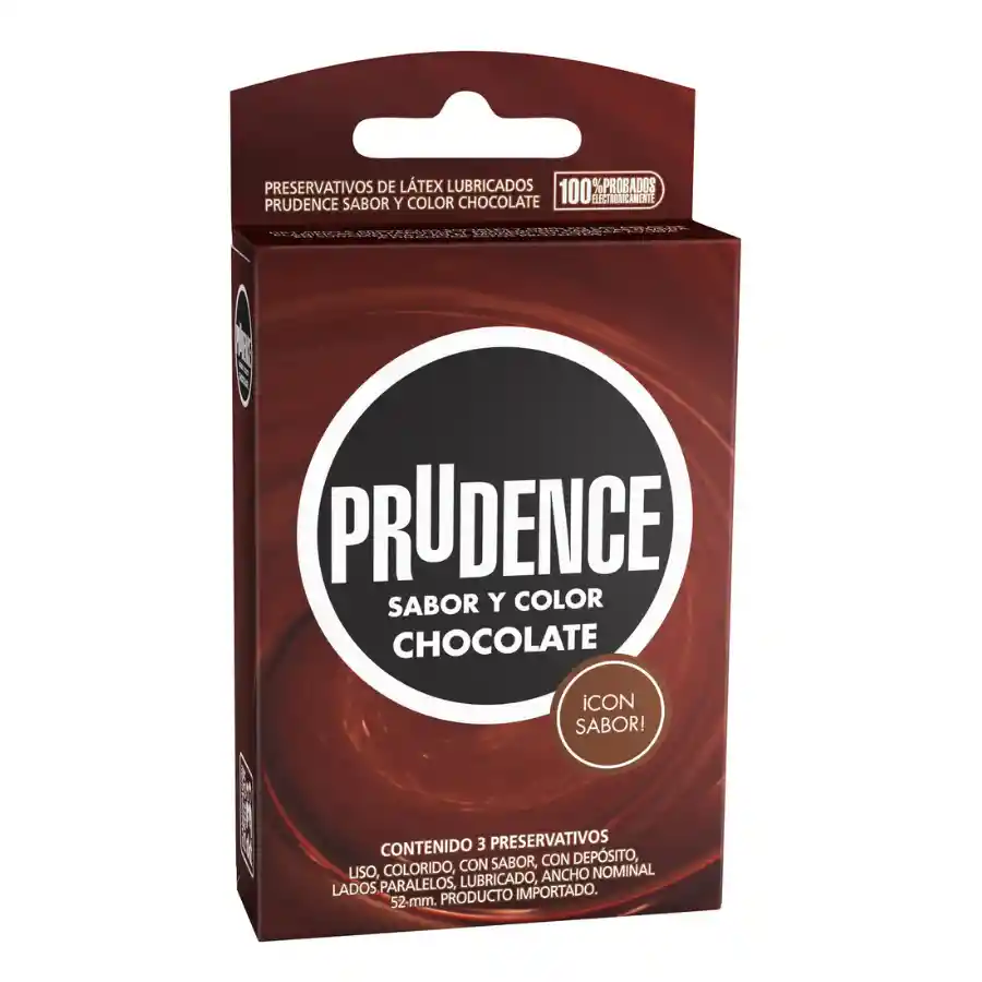 Condones Prudence Chocolate Sabor Y Color X 3 Unds