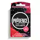 Condones Prudence Tutti-frutti Sabor Y Color X 3 Unds