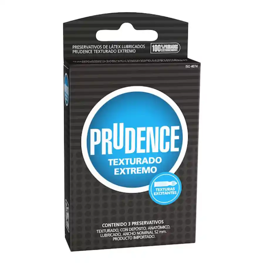 Condones Prudence Texturado Extremo X 3 Unds