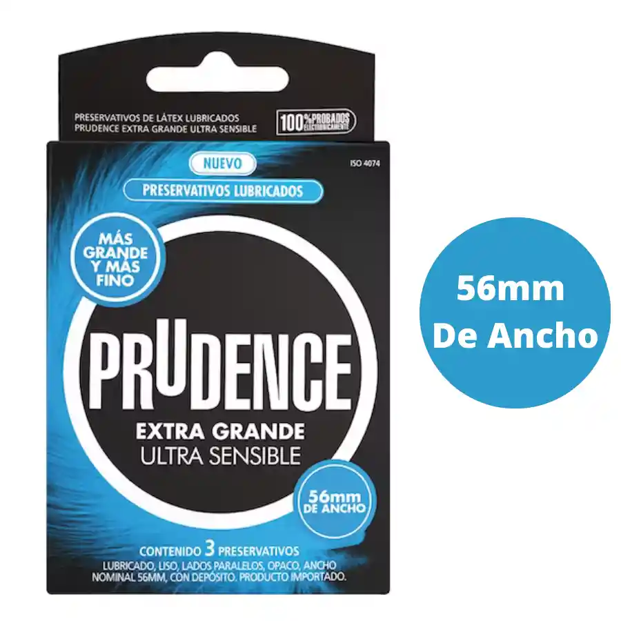 Condones Prudence Extra Grande Ultra Sensible X 3 Unds