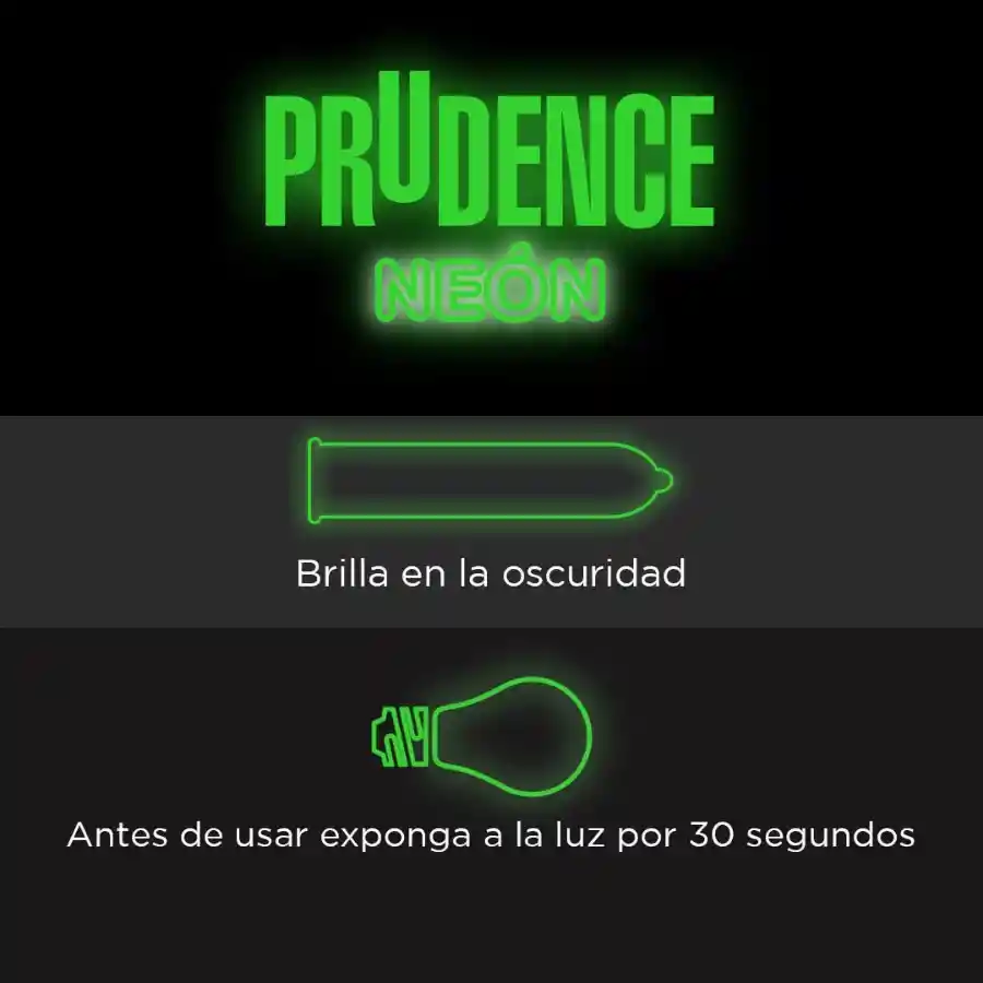 Condones Prudence Neón X 3 Unds