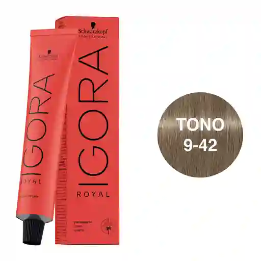 Igora Royal Tono 9-42 Rubio Muy Claro Beige Ceniza 60ml