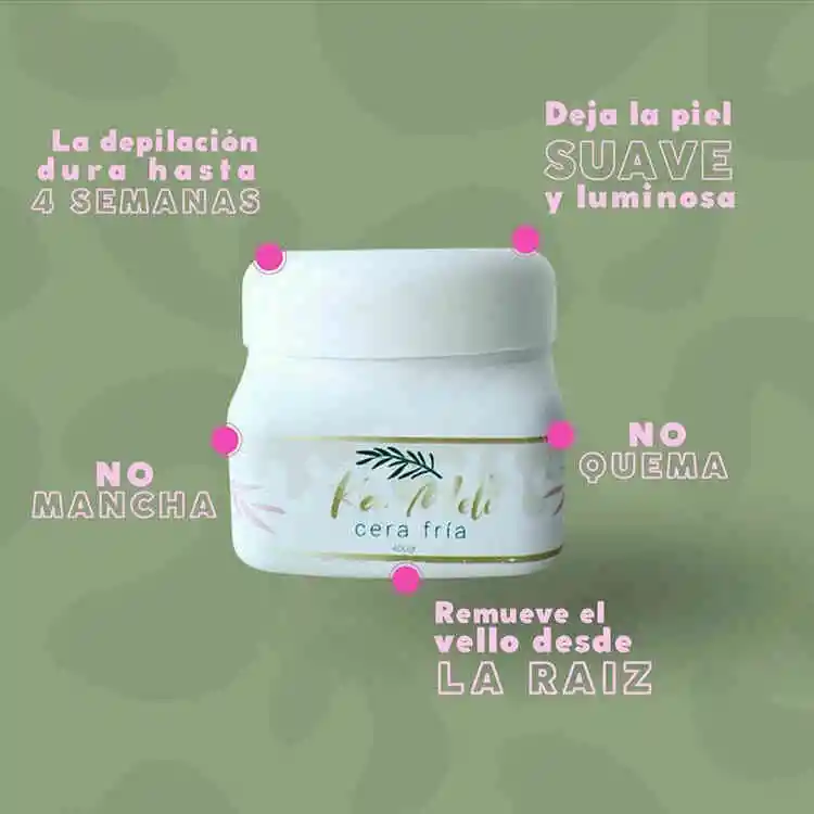 Kit Cera Fría Para Depilación Corporal + 10 Lienzos Y Aplicador Ka Meli 250g