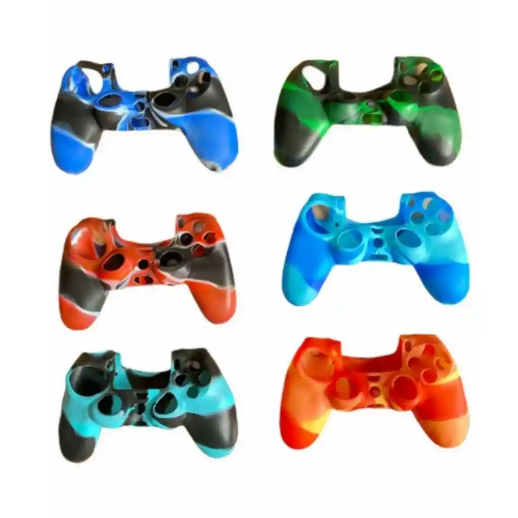 Silicona Diseño Camuflad Para Ps4 + Dos Grips De Diseños