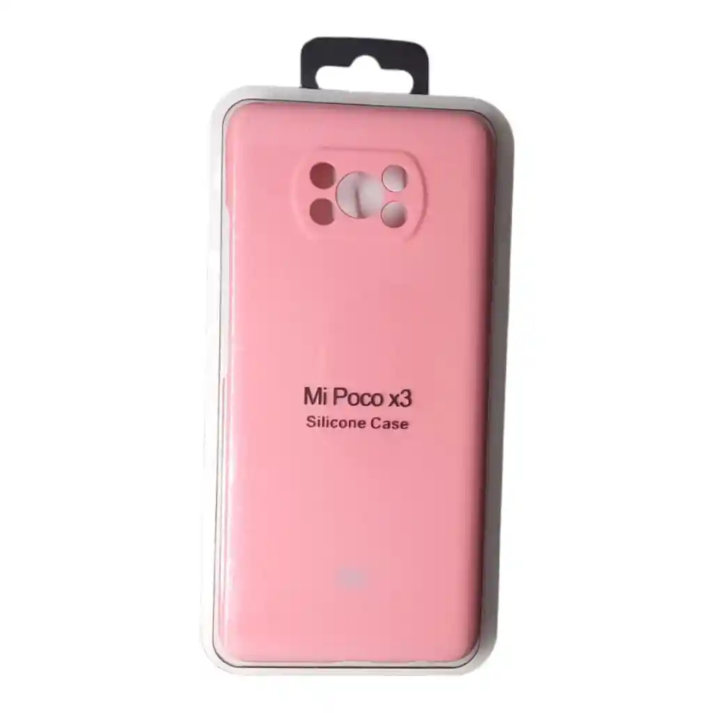 Forro Silicone Case Xiaomi Poco X3 Rosado