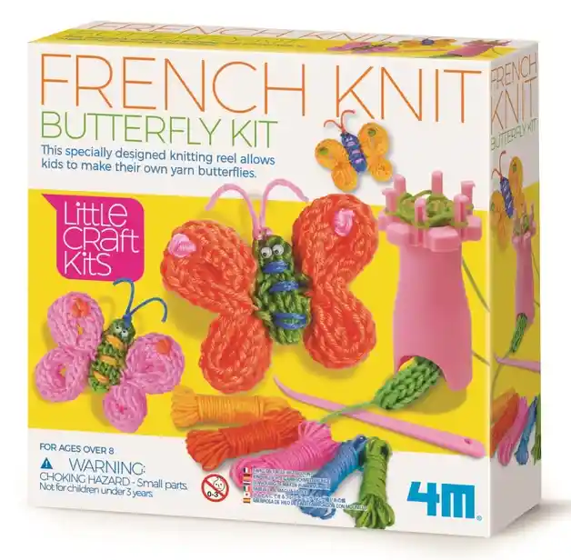 Kit De Arte Tejido De Mariposas De Punto Frances Para Niñas