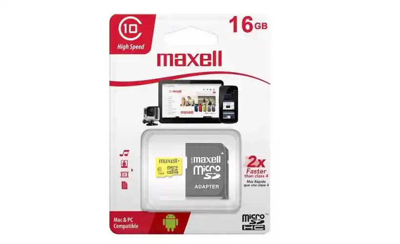 Tarjeta Memoria Micro Sd 16gb Clase 10 90mb/s Uhs-1 Maxell