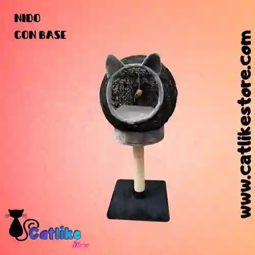 Cama Nido Rascador Con Base Para Gatos En Fibra De Color