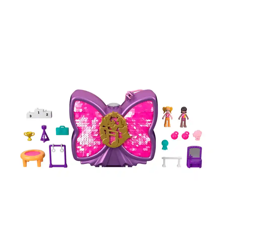 Set De Polly Pocket Estuche De Mariposa Musical Hcg17