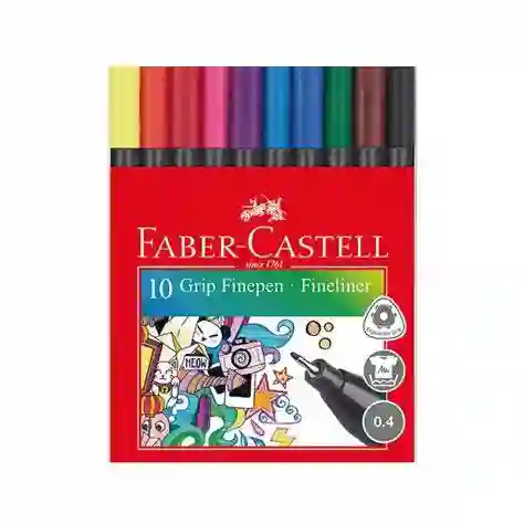 Paquete De Micropuntas Faber Castell Grip X10 Unidades