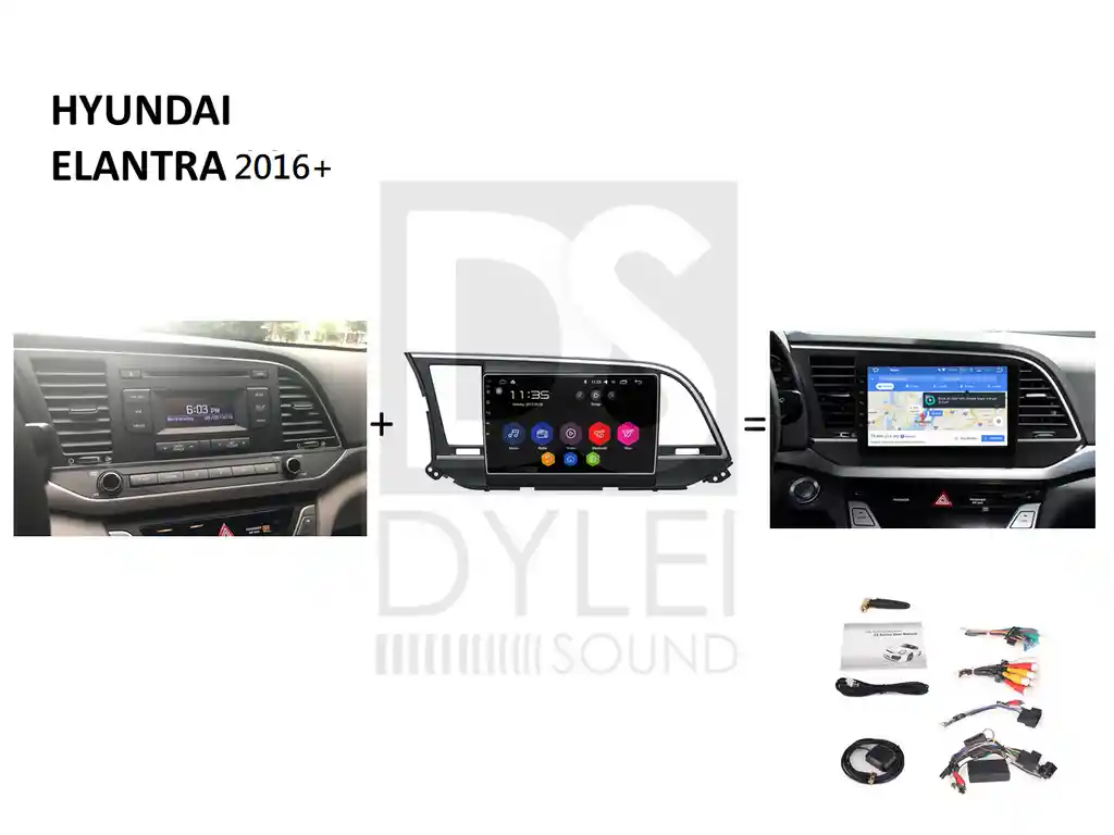 Radio Tipo Original Hyundai Elantra 2016+ Carplay 2gb Ram + 32gb Rom