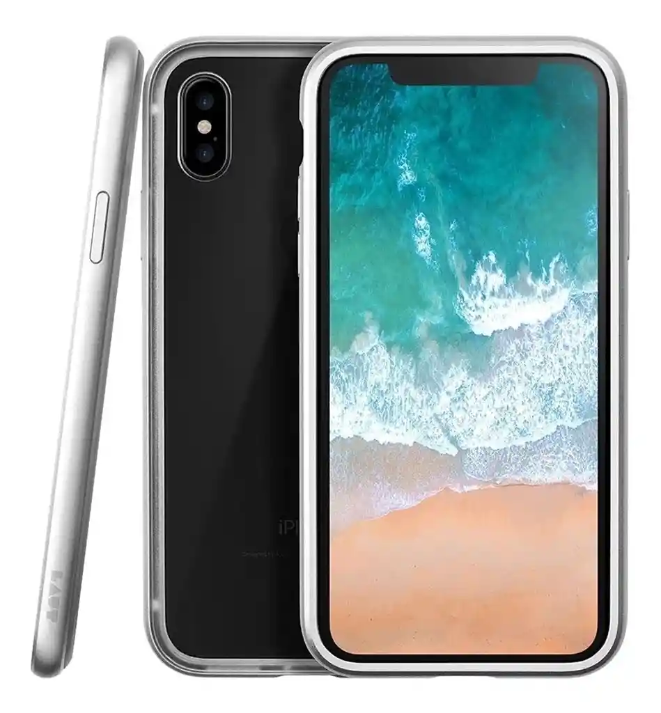 Estuche Para Iphone X Laut Exoframe En Plata