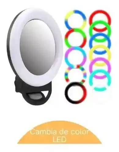 Anillo Led Rgb Celular Selfie Portatil Ajustable Videos Luz