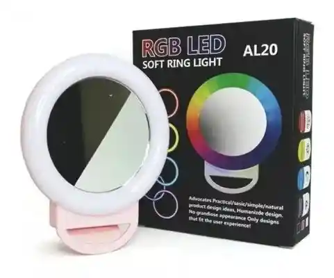 Anillo Led Rgb Celular Selfie Portatil Ajustable Videos Luz